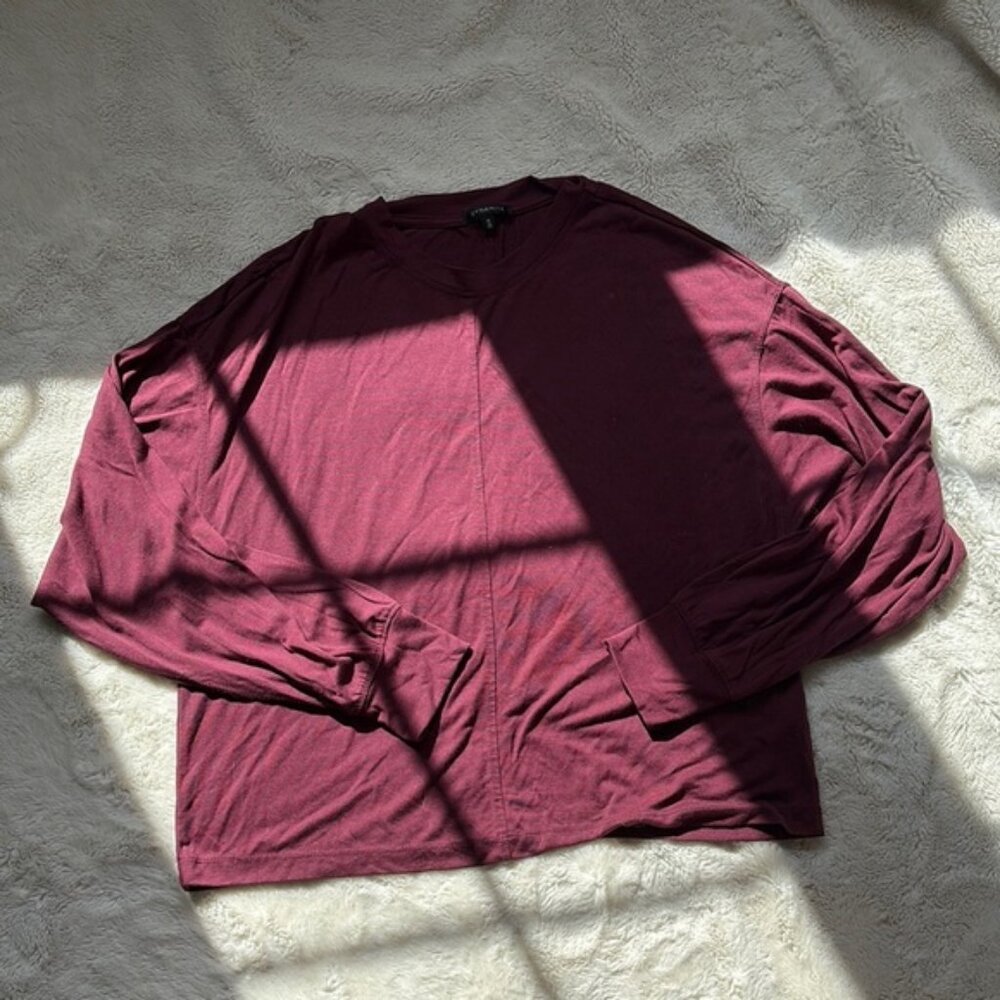 Dynamite Burgendy Long-Sleeved Size Medium Top